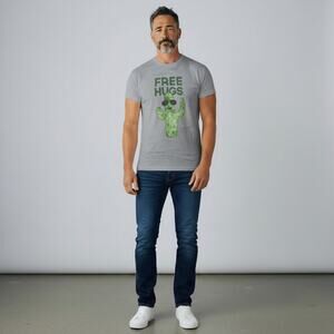Anvil Free Hugs Graphic T Shirt Green XL